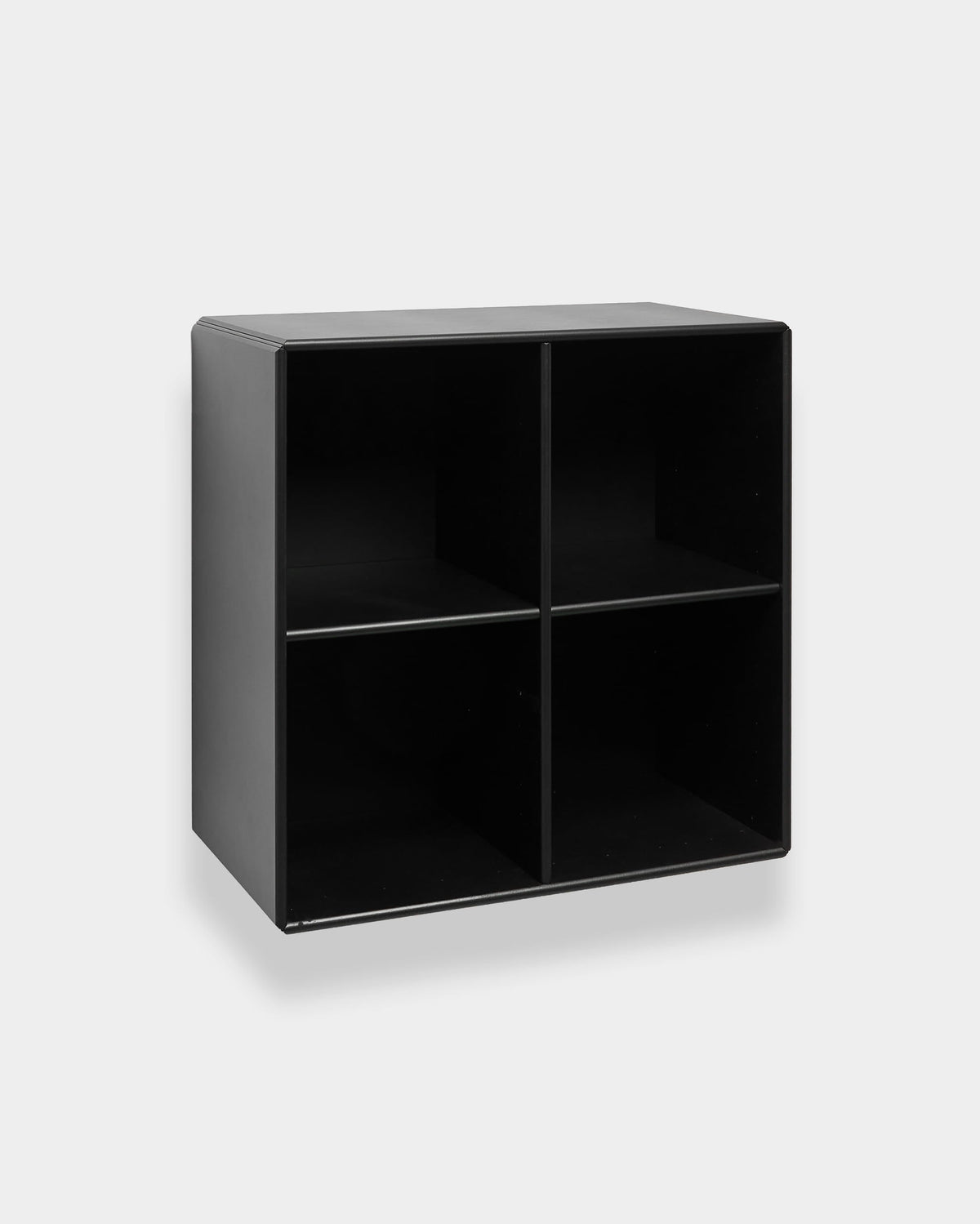 WoodUpp Arka Open Cabinet in black with four open compartments