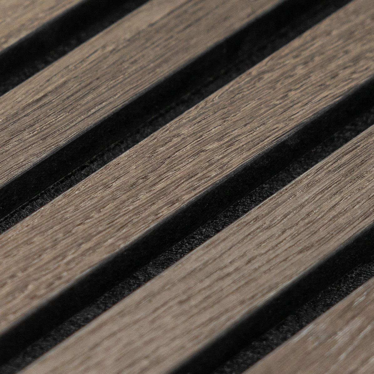 Close-up of Rustic Grey Oak Akupanel finish