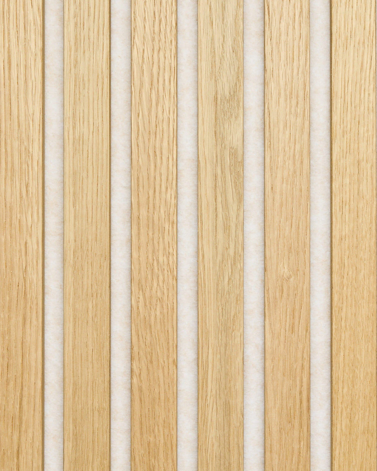 Akupanel Classic Oak Light Beige Felt slat and felt detail