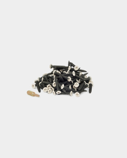 Light beige screws for Akupanel acoustic panels, detail