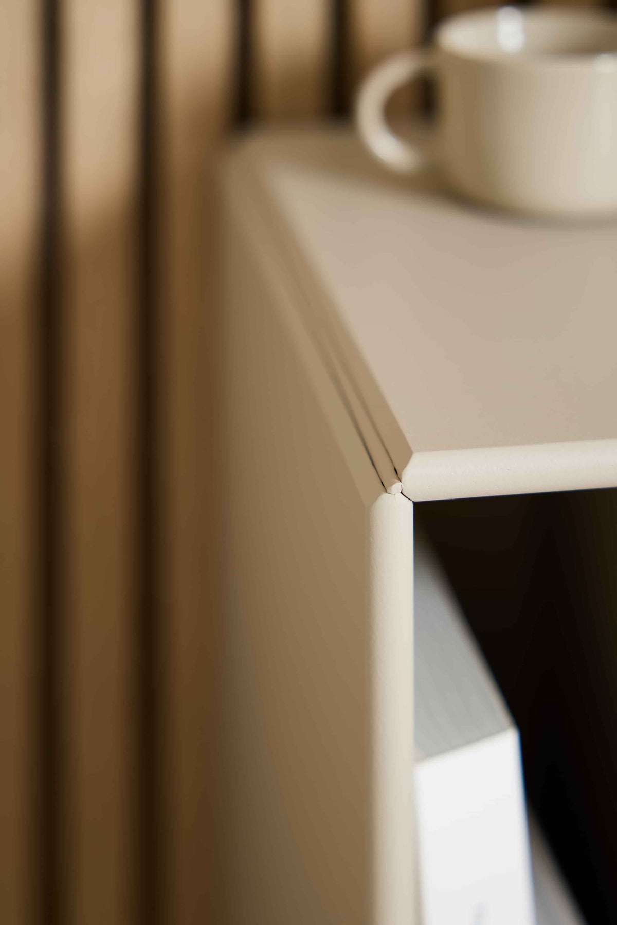 Arka Bookcase in beige lifestyle setting
