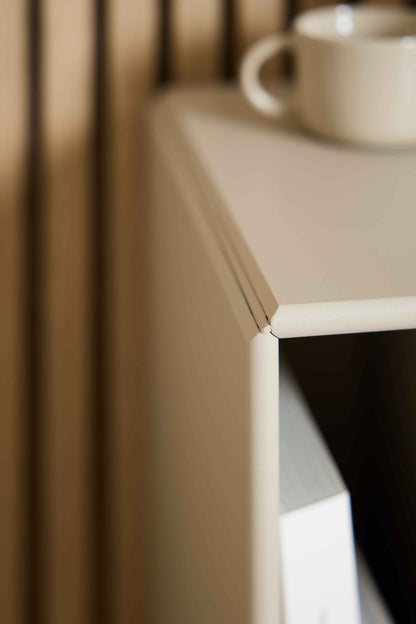Arka Bookcase in beige lifestyle setting