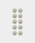 Ten light beige Dupps, accessory for hanging posters and frames on Akupanel acoustic panels