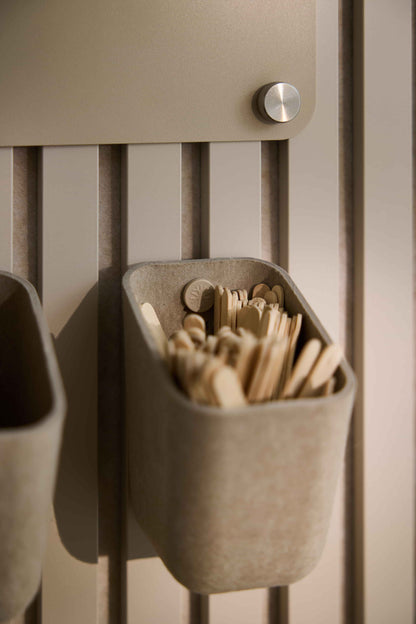 Dupps in beige used on an acoustic panel wall