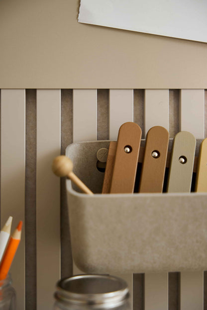 Dupps in beige used on an acoustic panel wall